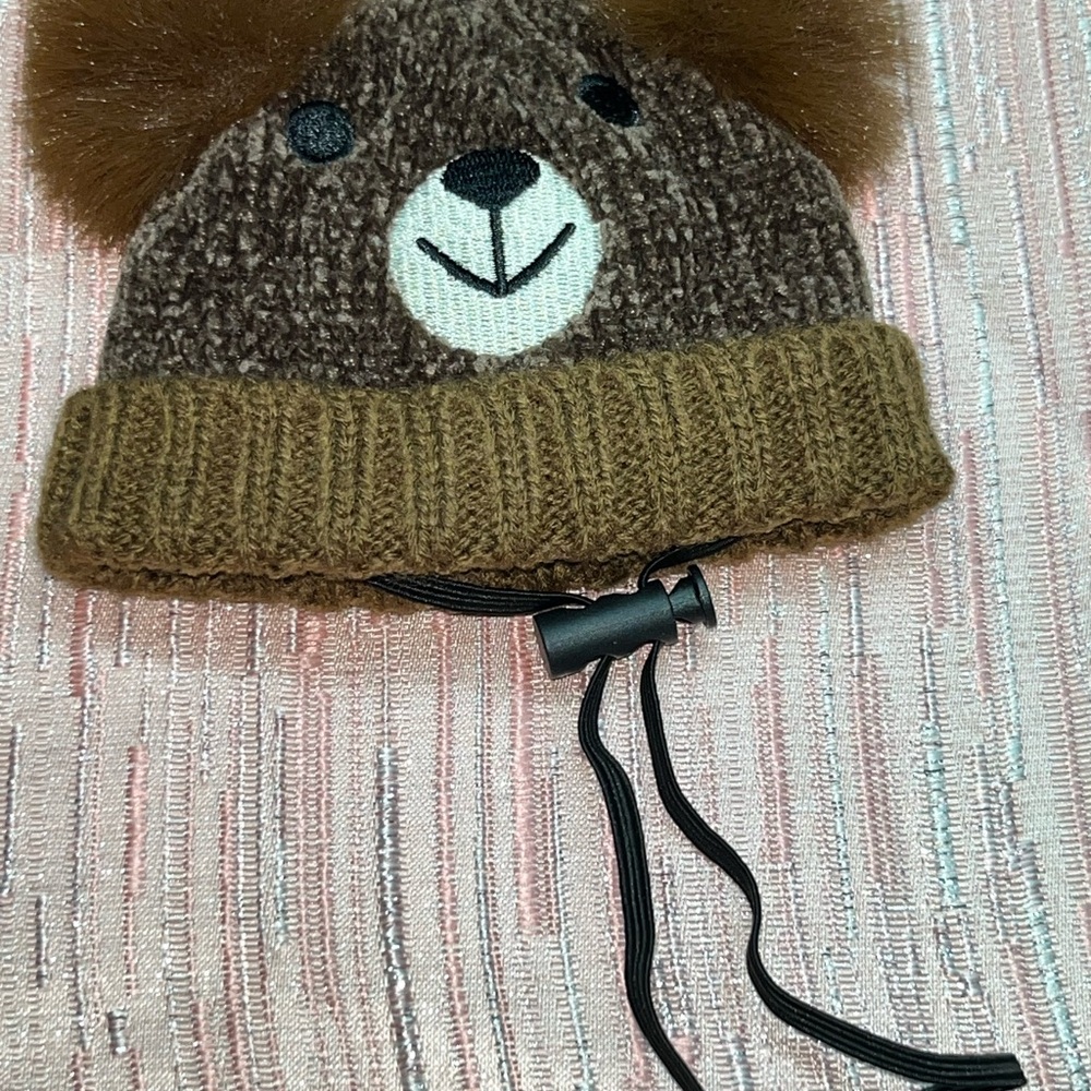 Brown Bear Knit Hat